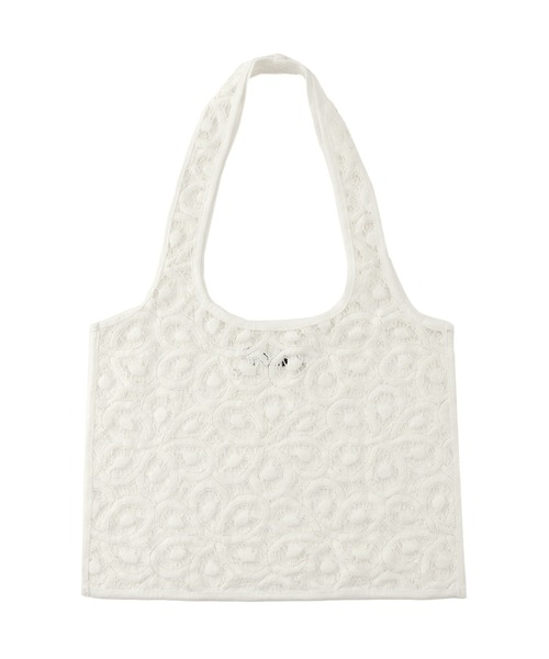 ADAM ET ROPE'(アダムエロペ)の「vintage stock lace tote bag(トートバッグ・レディース・オフホワイト・FREE)」の8枚目の写真