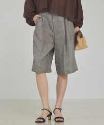 qualite | 【大人のショートパンツ】ラメリネンショートパンツ/セットアップ対応/夏服/春服・/リネン(その他パンツ)