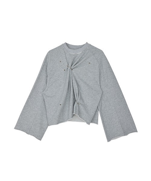 トップス Ameri EYELET ARRANGEMENT SWEAT TOP BK EYELET ARRANGEMENT SWEAT TOP（スウェット）｜Ameri（アメリ）の