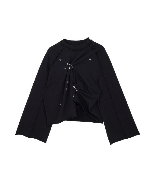 トップス Ameri EYELET ARRANGEMENT SWEAT TOP BK EYELET ARRANGEMENT SWEAT TOP（スウェット）｜Ameri（アメリ）の