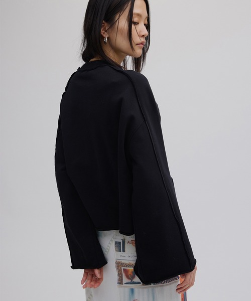 トップス Ameri EYELET ARRANGEMENT SWEAT TOP BK EYELET ARRANGEMENT SWEAT TOP（スウェット）｜Ameri（アメリ）の