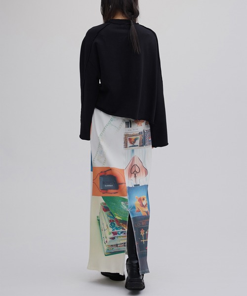 Ameri(アメリ)の「EYELET ARRANGEMENT SWEAT TOP(スウェット・レディース・グレー/ブラック/ラベンダー・FREE)」の12枚目の写真