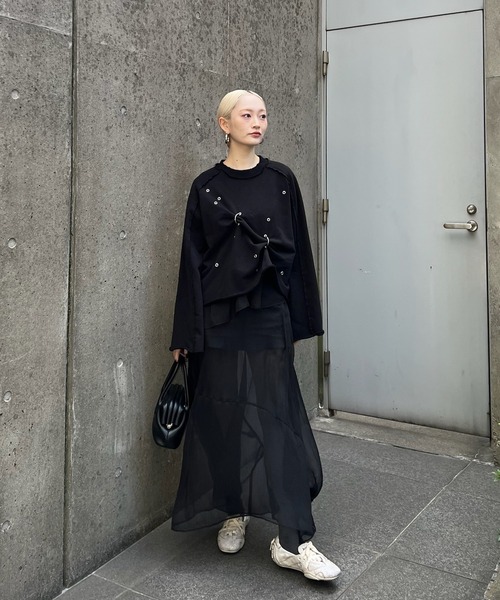 EYELET ARRANGEMENT SWEAT TOP（スウェット）｜Ameri（アメリ）の
