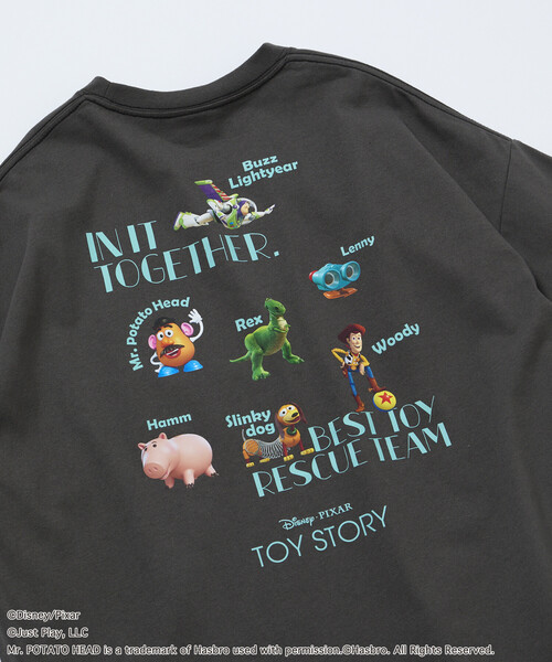 00s Disneyland トイ・ストーリー Tシャツ ブラック PUBLUX/TOY STORY/トイ・ストーリー/ キャラクター プリントTシャツ