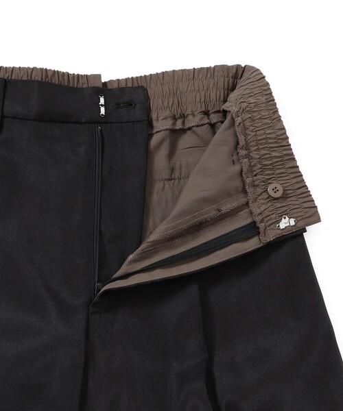 Ray BEAMS（レイビームス）の「シアー レイヤード 1タック パンツ（スラックス・レディース・アイボリー/ブラック・1/0）」の11枚目の写真