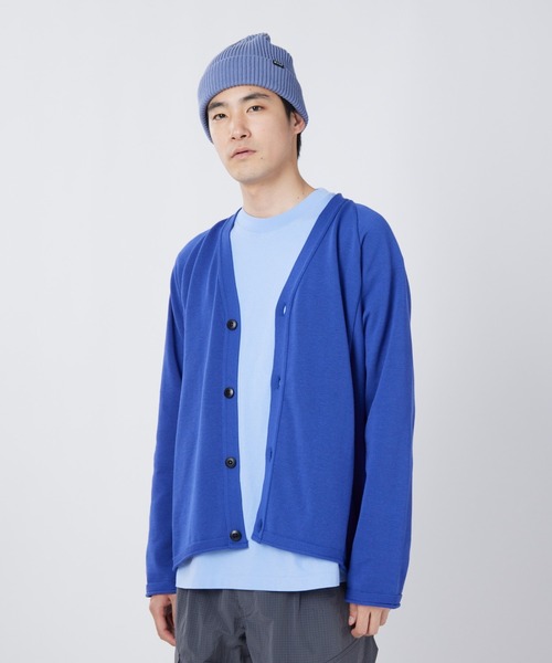 Snow Peak(スノーピーク)の「Snow Peak / Water-Repellent Knit Cardigan 撥水 ニットカーディガン(カーディガン/ボレロ・メンズ・ブラック/ダークオリーブ/ブルー・S/M/L/XL)」の1枚目の写真