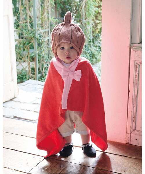 kladskap(クレードスコープ)の「【MOOMIN】なりきりポンチョ(その他ベビーウェア・キッズ・カーキ/レッド・F)」の1枚目の写真