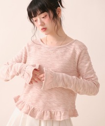 loin nuit（ロワンニュイ）の「frill design tops / フリルデザイントップス（Tシャツ/カットソー）」