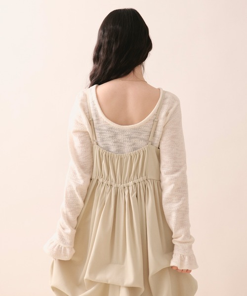 FRILL DROP トップス セール】frill design tops / フリルデザイントップス（Tシャツ