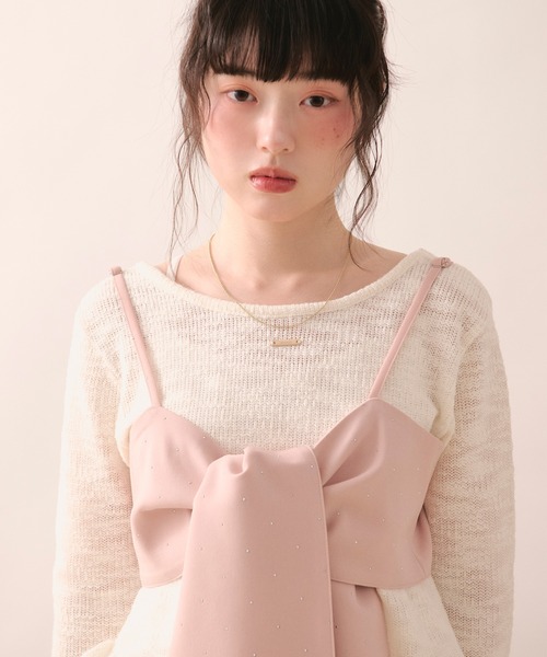 loin nuit(ロワンニュイ)の「frill design tops / フリルデザイントップス(Tシャツ/カットソー・レディース・ピンク/アイボリー・FREE)」の16枚目の写真