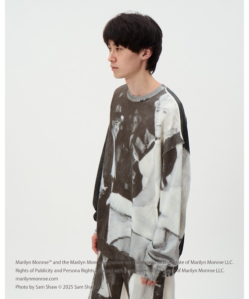 DISCOVERED(ディスカバード)の「MARILYN MONROE INKJET PRINT SWEAT(スウェット・メンズ・ブラック・SMALL/LARGE)」の4枚目の写真