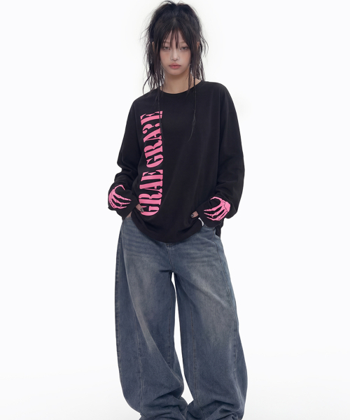 GRAVER（グレーバー）の「[ユニセックス]GRAEGRAVE ロングスリーブTシャツ_3COLOR（Tシャツ/カットソー・レディース・ブラック/ダークグレー/ホワイト・LARGE/MEDIUM）」の22枚目の写真