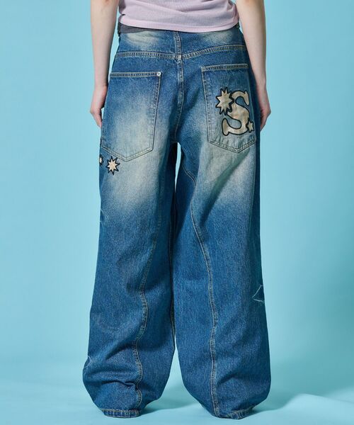 SEQUENZ(シークエンズ)の「※WEB限定 / シームデザイン / ワイドデニムパンツ / sqnz seam design applique denim(その他パンツ・メンズ・ブラック/ネイビー/ブラウン・MEDIUM/SMALL/LARGE)」の16枚目の写真