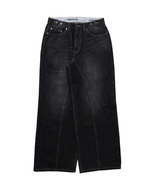 SEQUENZ(シークエンズ)の「※WEB限定 / シームデザイン / ワイドデニムパンツ / sqnz seam design applique denim(その他パンツ・メンズ・ブラック/ネイビー/ブラウン・MEDIUM/SMALL/LARGE)」の17枚目の写真