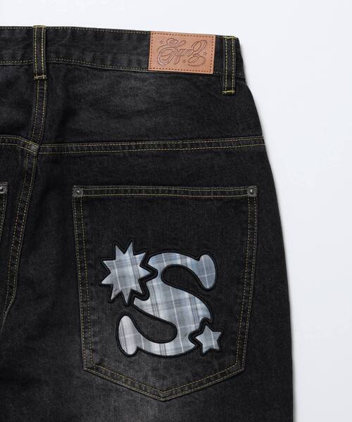 SEQUENZ(シークエンズ)の「※WEB限定 / シームデザイン / ワイドデニムパンツ / sqnz seam design applique denim(その他パンツ・メンズ・ブラック/ネイビー/ブラウン・MEDIUM/SMALL/LARGE)」の21枚目の写真