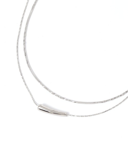 LEPSIM（レプシィム）の「ステンレス華奢ネックレス《2点セット》　656730（ネックレス・レディース・ゴールド/シルバー系その他/シルバー・ONE SIZE）」の2枚目の写真