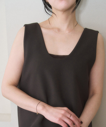 Plage（プラージュ）の「MY_tulle trim タンク（タンクトップ）」