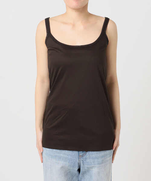 plage（プラージュ）の「MY_tulle trim タンク（タンクトップ・レディース・ベージュ/ブラウン・MEDIUM/SMALL）」の5枚目の写真