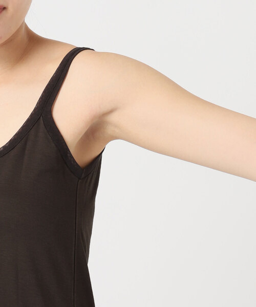 plage（プラージュ）の「MY_tulle trim タンク（タンクトップ・レディース・ベージュ/ブラウン・MEDIUM/SMALL）」の9枚目の写真