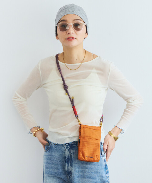 Topologie（トポロジー）の「Topologie/トポロジー Phone Sacoche フォンサコッシュ 【バッグ単体】（ショルダーバッグ・メンズ・ピンク/オレンジ/ブラック・ONE SIZE）」の7枚目の写真