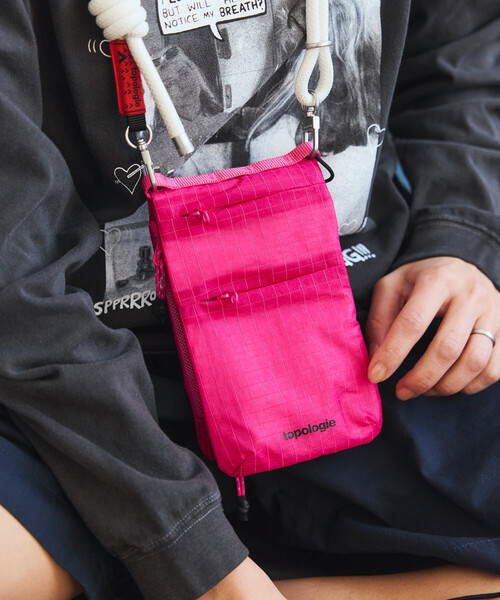 Topologie（トポロジー）の「Topologie/トポロジー Phone Sacoche フォンサコッシュ 【バッグ単体】（ショルダーバッグ・メンズ・ピンク/オレンジ/ブラック・ONE SIZE）」の15枚目の写真