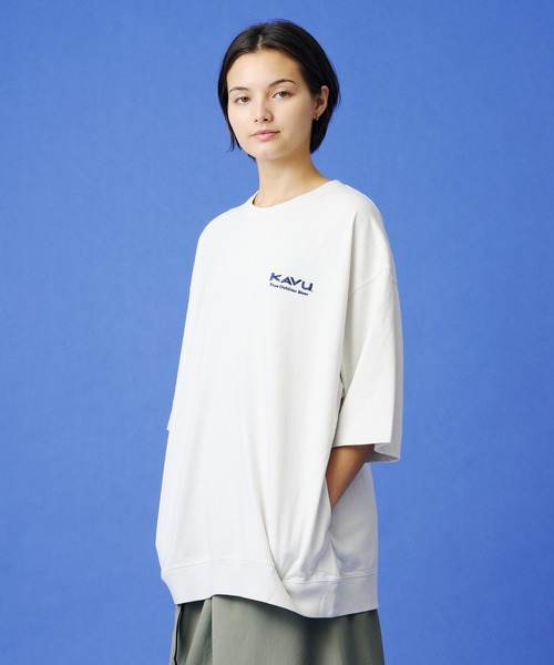 KAVU(カブー)の「KAVU/カブー Chemical Wash Tee/ケミカルウォッシュTシャツ(Tシャツ/カットソー・メンズ・ブラック/ネイビー/ライトグレー/サンドグレー・MEDIUM/LARGE)」の1枚目の写真