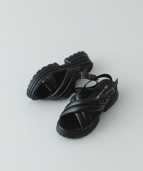 RODE SKO（ロデスコ）の「パテッドボリュームソールサンダル（サンダル・レディース・ベージュ/ブラック・36/38/37）」の6枚目の写真