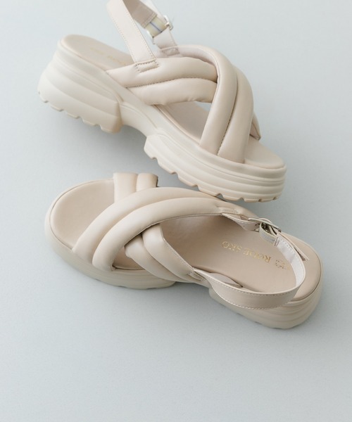 RODE SKO（ロデスコ）の「パテッドボリュームソールサンダル（サンダル・レディース・ベージュ/ブラック・36/38/37）」の21枚目の写真