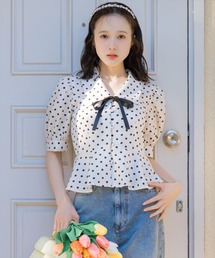 WILLSELECTION（ウィルセレクション）の「パフスリーブドットブラウス（シャツ/ブラウス）」