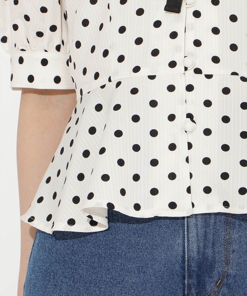 WILLSELECTION（ウィルセレクション）の「パフスリーブドットブラウス（シャツ/ブラウス・レディース・ホワイト/ブラック・FREE）」の11枚目の写真