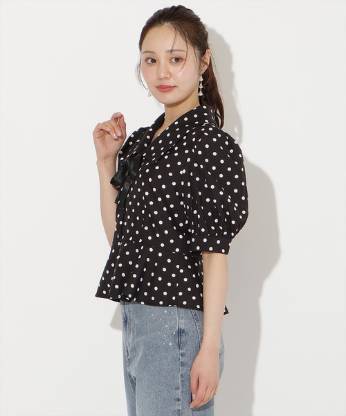 WILLSELECTION（ウィルセレクション）の「パフスリーブドットブラウス（シャツ/ブラウス・レディース・ホワイト/ブラック・FREE）」の16枚目の写真