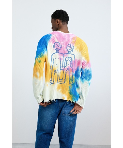 Desigual(デシグアル)の「タイダイ ニット セーター / マルチカラー(ニット/セーター・メンズ・レッド・S/M/L)」の3枚目の写真