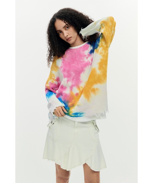 Desigual(デシグアル)の「タイダイ ニット セーター / マルチカラー(ニット/セーター・メンズ・レッド・S/M/L)」の4枚目の写真