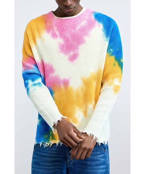 Desigual(デシグアル)の「タイダイ ニット セーター / マルチカラー(ニット/セーター・メンズ・レッド・S/M/L)」の6枚目の写真