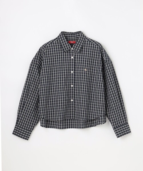 ANY(エニィ)の「【POLO BCS別注】プレッピークロップドシャツ(シャツ/ブラウス・レディース・ブラック系3/ダークブラウン系3/スカイブルー系1・F)」の9枚目の写真