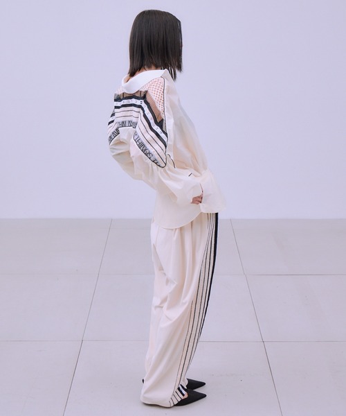 THINGS THAT MATTER（シングス ザット マター）の「TORCHON LACE SWITCHING ZIP-UP BLOUSON / トーション レース スイッチング ジップアップ ブルゾン（ブルゾン・レディース・ベージュ/ブラック・FREE）」の7枚目の写真