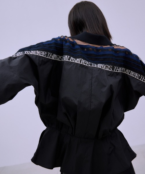THINGS THAT MATTER（シングス ザット マター）の「TORCHON LACE SWITCHING ZIP-UP BLOUSON / トーション レース スイッチング ジップアップ ブルゾン（ブルゾン・レディース・ベージュ/ブラック・FREE）」の11枚目の写真