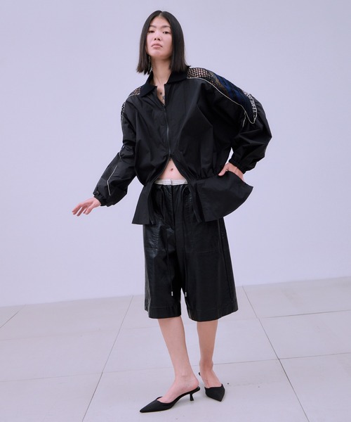 THINGS THAT MATTER（シングス ザット マター）の「TORCHON LACE SWITCHING ZIP-UP BLOUSON / トーション レース スイッチング ジップアップ ブルゾン（ブルゾン・レディース・ベージュ/ブラック・FREE）」の8枚目の写真