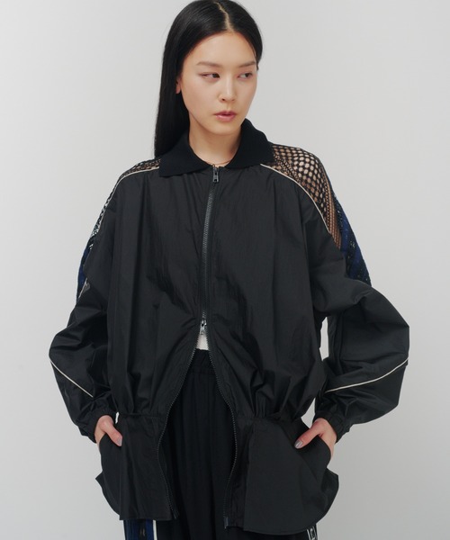 THINGS THAT MATTER（シングス ザット マター）の「TORCHON LACE SWITCHING ZIP-UP BLOUSON / トーション レース スイッチング ジップアップ ブルゾン（ブルゾン・レディース・ベージュ/ブラック・FREE）」の12枚目の写真