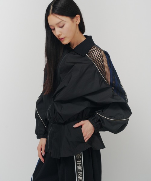 THINGS THAT MATTER（シングス ザット マター）の「TORCHON LACE SWITCHING ZIP-UP BLOUSON / トーション レース スイッチング ジップアップ ブルゾン（ブルゾン・レディース・ベージュ/ブラック・FREE）」の14枚目の写真