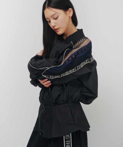 THINGS THAT MATTER（シングス ザット マター）の「TORCHON LACE SWITCHING ZIP-UP BLOUSON / トーション レース スイッチング ジップアップ ブルゾン（ブルゾン・レディース・ベージュ/ブラック・FREE）」の15枚目の写真