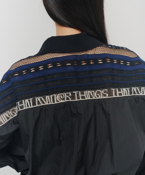 THINGS THAT MATTER（シングス ザット マター）の「TORCHON LACE SWITCHING ZIP-UP BLOUSON / トーション レース スイッチング ジップアップ ブルゾン（ブルゾン・レディース・ベージュ/ブラック・FREE）」の17枚目の写真