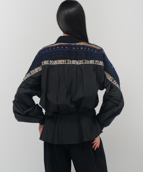 THINGS THAT MATTER（シングス ザット マター）の「TORCHON LACE SWITCHING ZIP-UP BLOUSON / トーション レース スイッチング ジップアップ ブルゾン（ブルゾン・レディース・ベージュ/ブラック・FREE）」の18枚目の写真