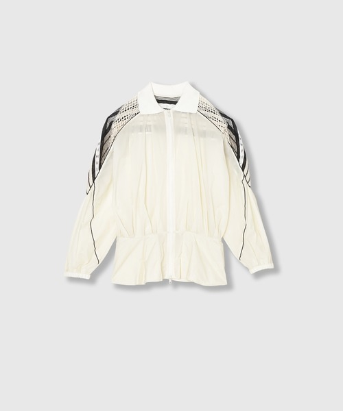 THINGS THAT MATTER（シングス ザット マター）の「TORCHON LACE SWITCHING ZIP-UP BLOUSON / トーション レース スイッチング ジップアップ ブルゾン（ブルゾン・レディース・ベージュ/ブラック・FREE）」の21枚目の写真