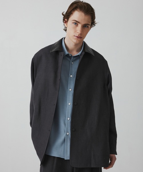 新作】FRENCH LINEN CANVAS WORK JACKET ｜春服/リネン/ムレ防止