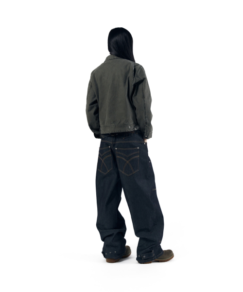 AAKAM(アーカム)の「Steve Cinch Back Denim Pants (Blue)(デニムパンツ・レディース・その他・1/2)」の9枚目の写真