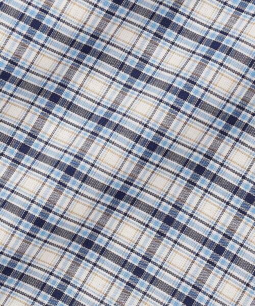 BASERANGE（ベースレンジ）の「Baserange/ベースレンジ LARVA DRESS / DRLA-OC-SP26 / コットンポプリン チェック ノースリーブワンピース（ワンピース・レディース・ブルー・SMALL）」の6枚目の写真