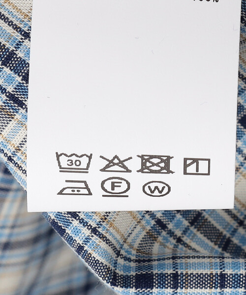 BASERANGE（ベースレンジ）の「Baserange/ベースレンジ LARVA DRESS / DRLA-OC-SP26 / コットンポプリン チェック ノースリーブワンピース（ワンピース・レディース・ブルー・SMALL）」の7枚目の写真