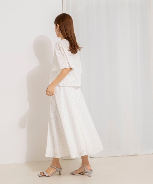 NOLLEY’S(ノーリーズ)の「《セットアップ対応》ウォッシャブルレースフレアスカート(スカート・レディース・グリーン/ホワイト・38/36)」の19枚目の写真