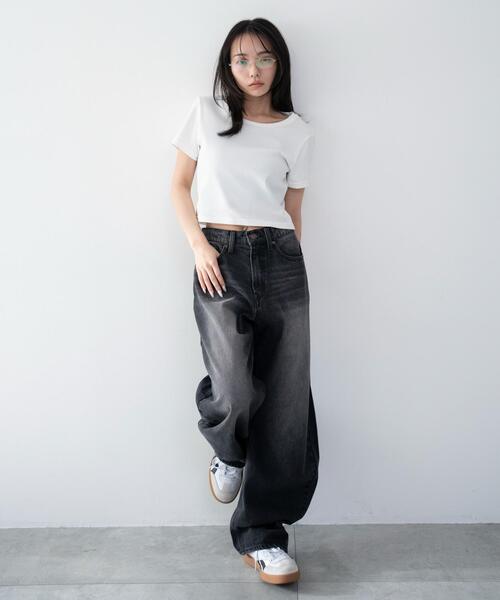 WEGO(ウィゴー)の「WEGO/【26年春夏新作】コンパクトリブT(Tシャツ/カットソー・レディース・ホワイト/ブラック・MEDIUM/SMALL)」の3枚目の写真